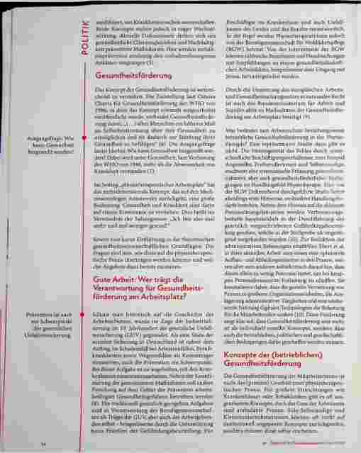 Vorschauseite 2: Sich selbst in den Blick nehmen - Physiotherapeutinnen gesund (im Beruf) halten