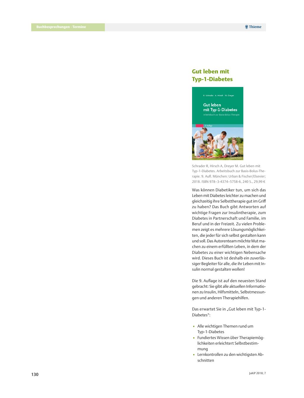 Vorschauseite 1: Gut leben mit Typ-1-Diabetes