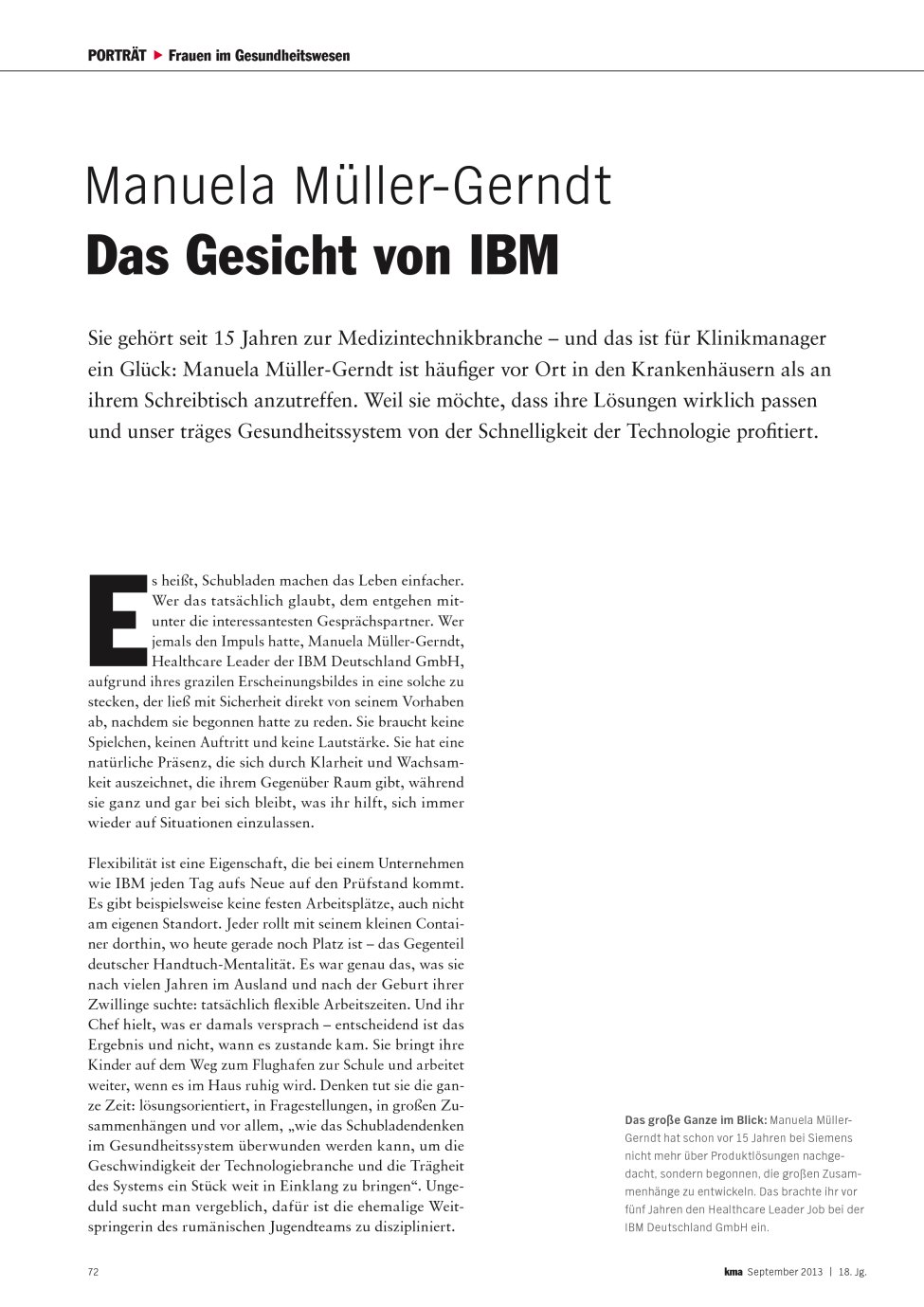 Vorschauseite 1: Das Gesicht von IBM