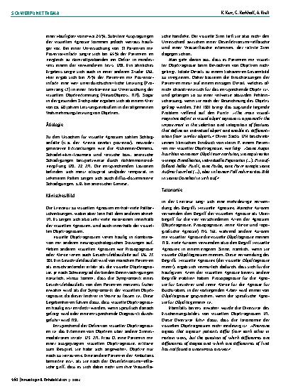 Vorschauseite 2: Visuelle Objektagnosie – ein Überblick