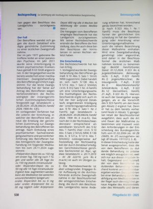 Vorschauseite 2: Zur Genehmigung oder Anordnung einer medikamentösen Zwangsbehandlung