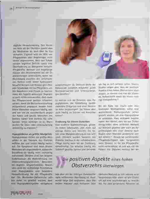 Vorschauseite 3: Diabetesmanagement in der vollstationären Pflege: Auf die Ernährung achten