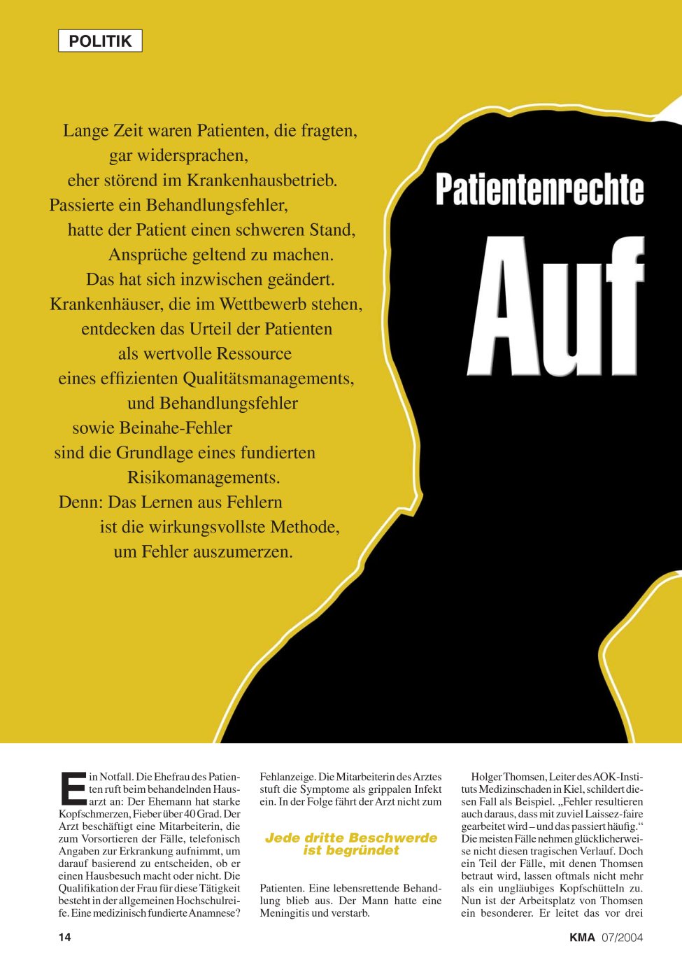 Vorschauseite 1: Auf Augenhöhe