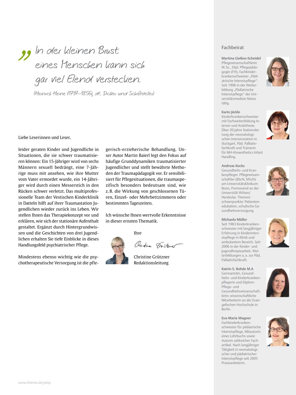 Vorschauseite 1: Editorial