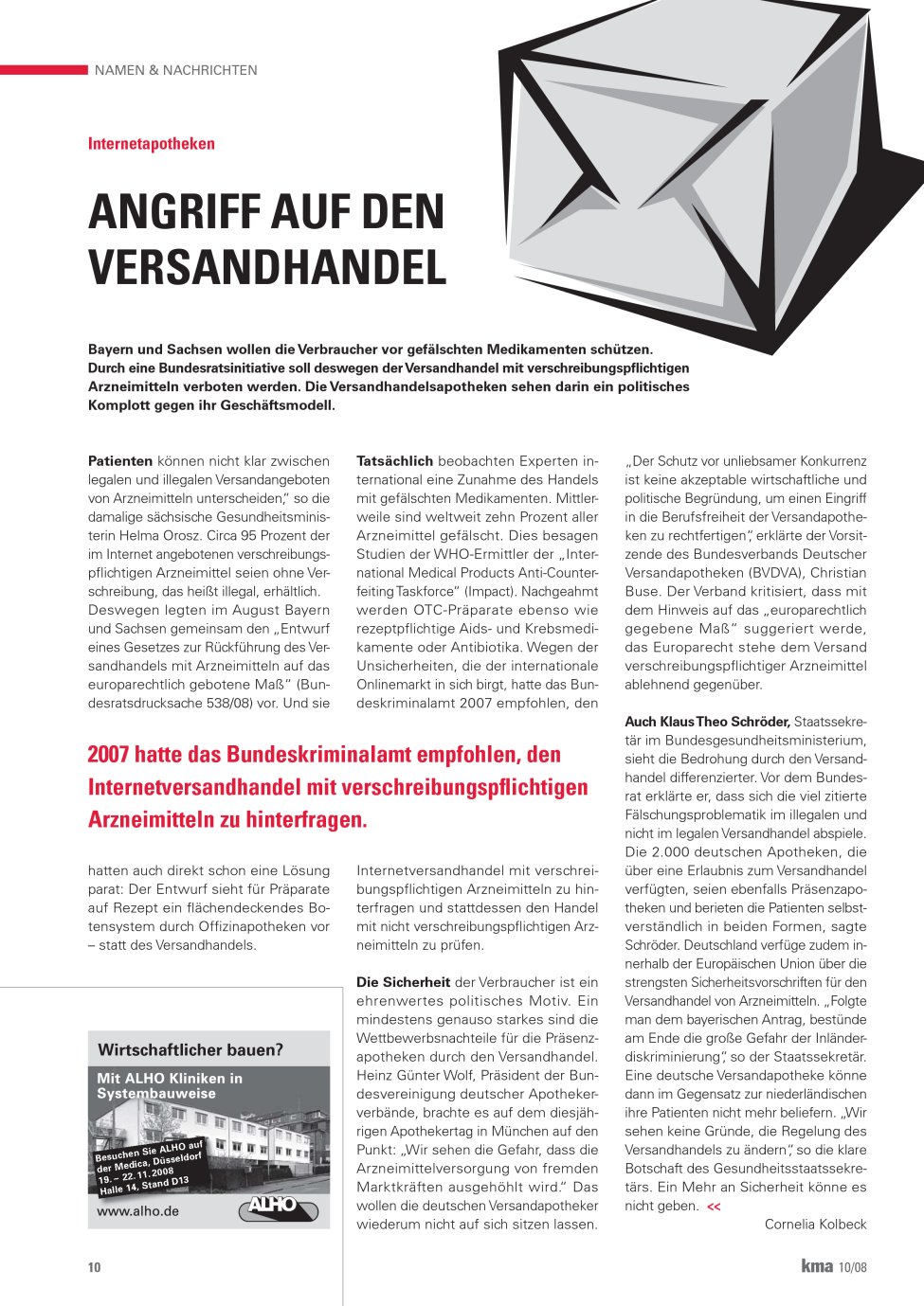 Vorschauseite 1: Angriff auf den Versandhandel