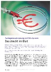 Vorschauseite 1: Pathogeninaktivierung im DRG-System. Das steckt im Blut.