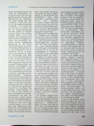 Vorschauseite 6: Zur Eingruppierung einer Krankenschwester in einem Medizinischen Versorgungszentrum (MVZ)