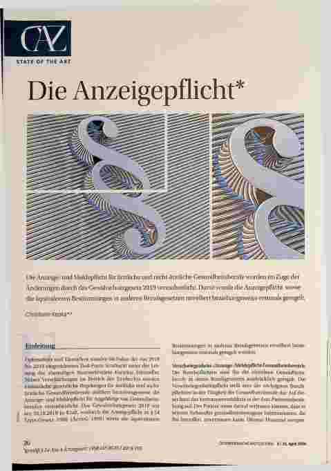 Vorschauseite 1: Die Anzeigepflicht