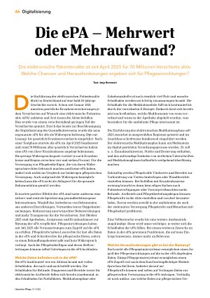 Vorschauseite 1: Die ePA – Mehrwert oder Mehraufwand?