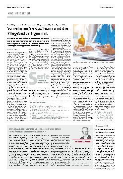 Vorschauseite 1: So nehmen Sie das Team und die Pflegebedürftigen mit