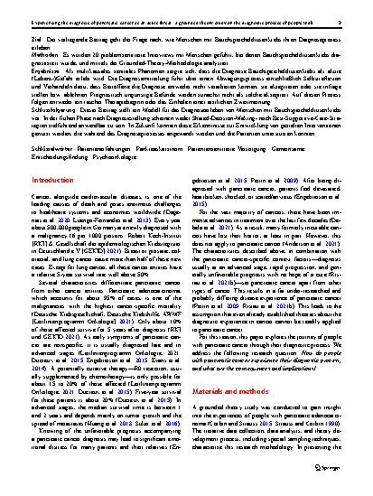 Vorschauseite 2: Wie die Diagnose Bauchspeicheldrüsenkrebs als akute (Lebens-)Gefahr erlebt wird: eine Grounded-Theory-Studie zum Diagnoseprozess von Menschen mit einem Adenokarzinom des Pankreas
