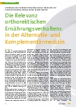 Vorschauseite 1: Die Relevanz orthorektischen Ernährungsverhaltens in der Alternativund Komplementärmedizin