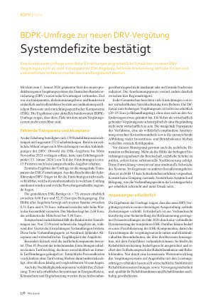 Vorschauseite 3: Quo vadis, Rehabilitation? Beitragsstabilität braucht Realitätssinn