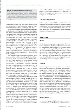 Vorschauseite 2: Sensorsysteme zur Betreuung von Menschen mit „wandering“ im Krankenhaus: Eine qualitative Studie zum subjektiven Erleben