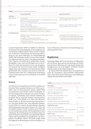 Vorschauseite 3: Sensorsysteme zur Betreuung von Menschen mit „wandering“ im Krankenhaus: Eine qualitative Studie zum subjektiven Erleben