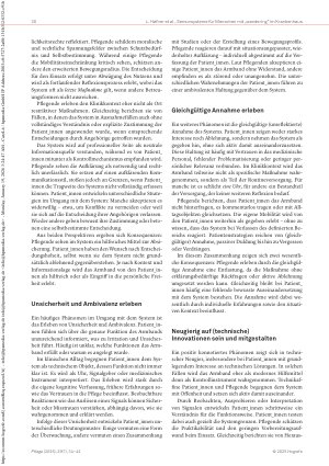 Vorschauseite 5: Sensorsysteme zur Betreuung von Menschen mit „wandering“ im Krankenhaus: Eine qualitative Studie zum subjektiven Erleben