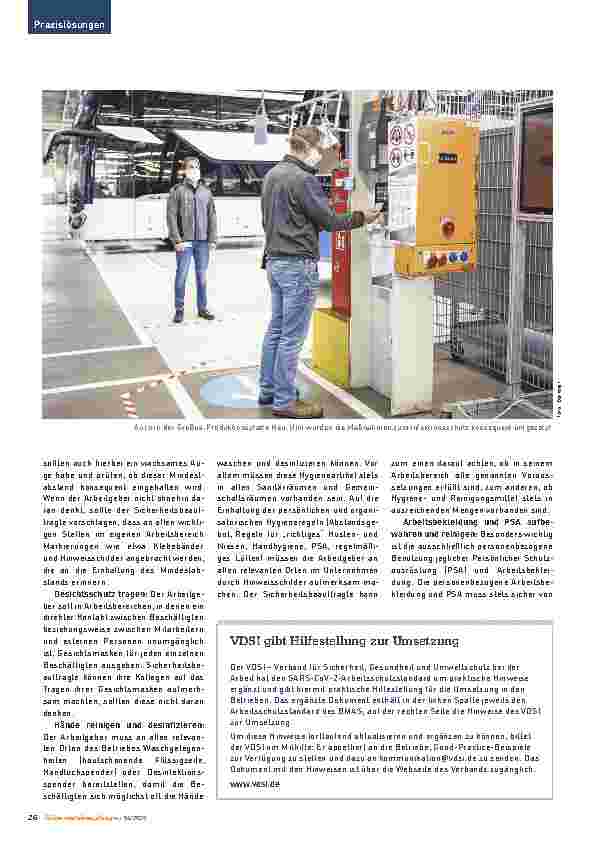 Vorschauseite 3: SARS-CoV-2-Arbeitsschutzstandard. Besondere Zeiten erfordern besondere Maßnahmen.