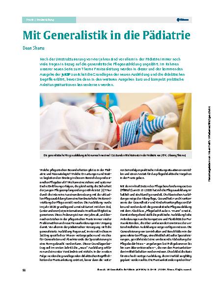Vorschauseite 1: Mit Generalistik in die Pädiatrie