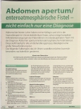 Vorschauseite 1: Abdomen apertum/ enteroatmosphärische Fistel - nicht einfach nur eine Diagnose