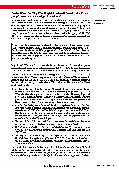 Vorschauseite 4: Beraterbrief Pflege Heft 18-2024