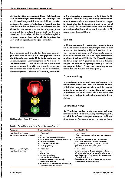 Vorschauseite 3: Geräusche auf Intensivstationen: Perspektiven von Patient_innen und Eltern