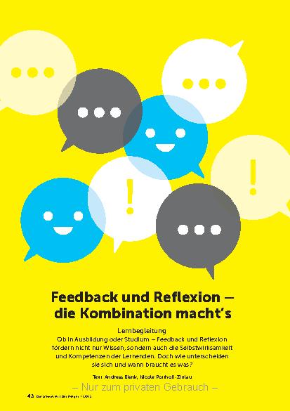 Vorschauseite 1: Feedback und Reflexion – die Kombination macht’s