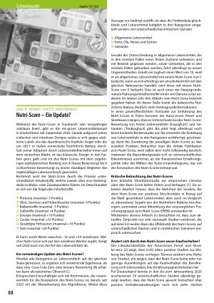 Vorschauseite 1: Nutri-Score – Ein Update?