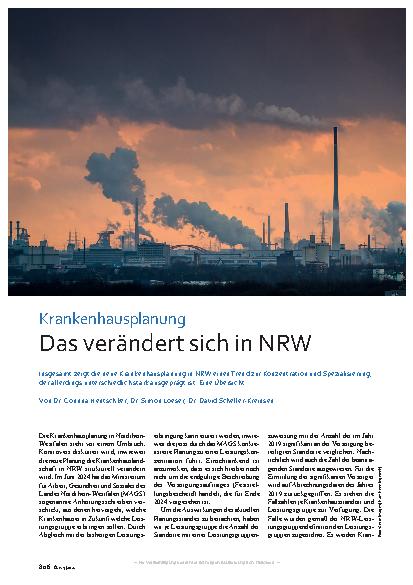 Vorschauseite 1: Krankenhausplanung: Das verändert sich in NRW