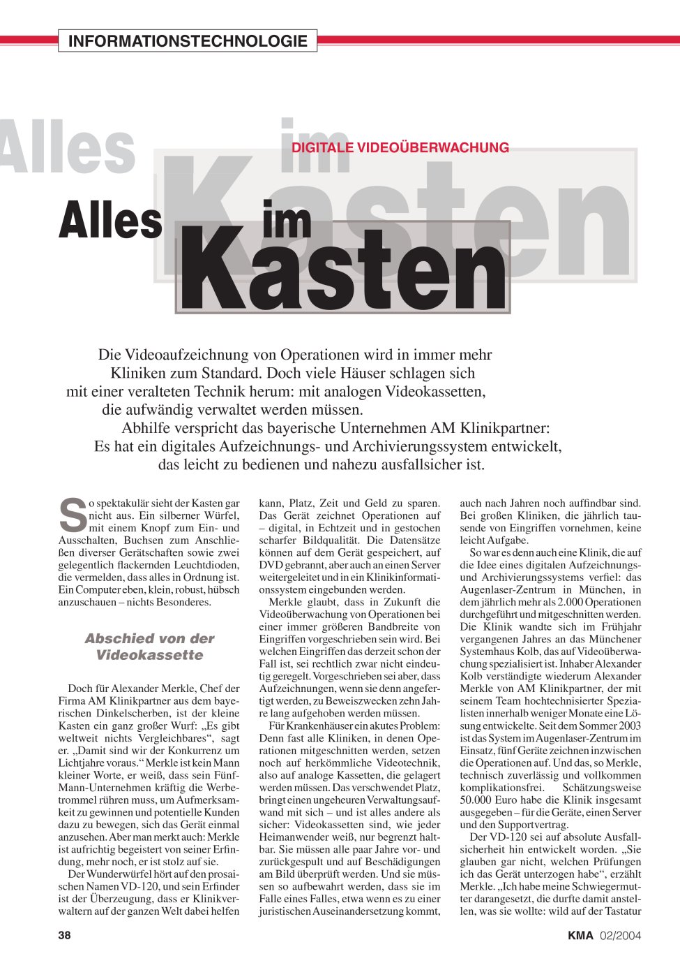 Vorschauseite 1: Alles im Kasten