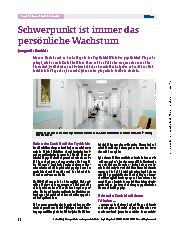 Vorschauseite 1: Schwerpunkt ist immer das persönliche Wachstum.