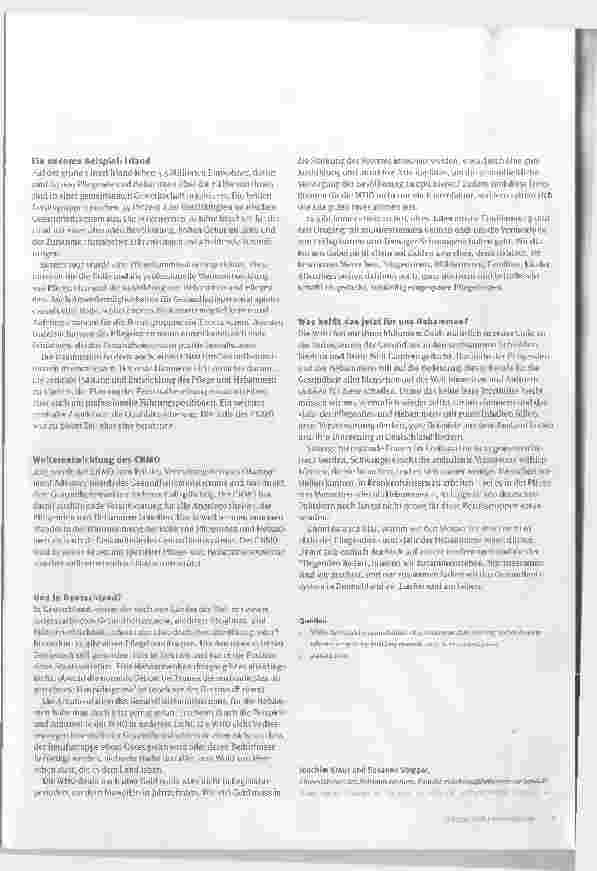 Vorschauseite 2: Das Jahr der Pflegenden und Hebammen