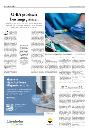 Vorschauseite 1: G-BA präzisiert Leistungsgrenzen