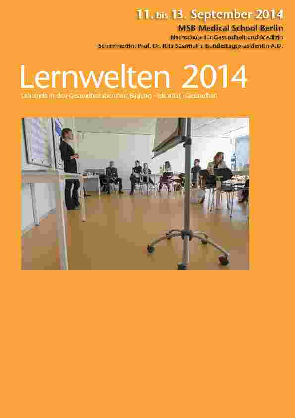 Vorschauseite 1: Lernwelten Abstractbandsammlung 2014