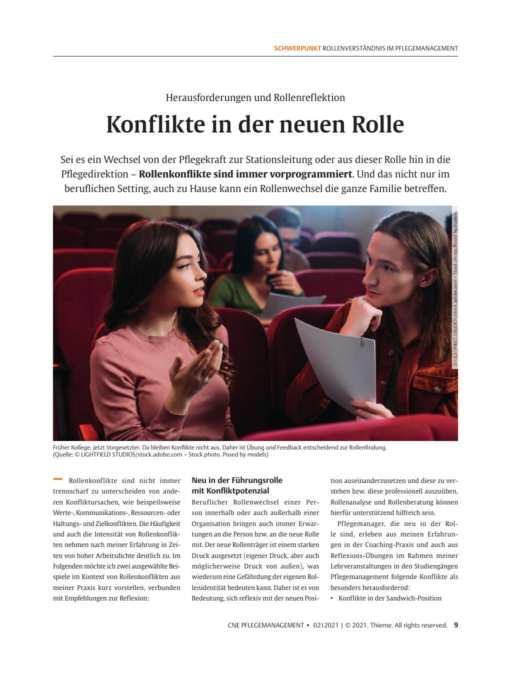 Vorschauseite 1: Konflikte in der neuen Rolle
