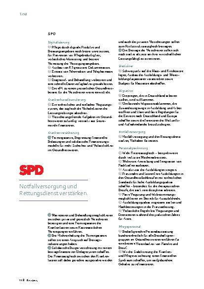 Vorschauseite 3: Wahlprogramme: Wenig Überlappung