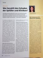 Vorschauseite 1: Wer bezahlt den Schaden der Spitäler und Kliniken?