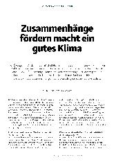 Vorschauseite 1: Zusammenhänge fördern macht ein gutes Klima.