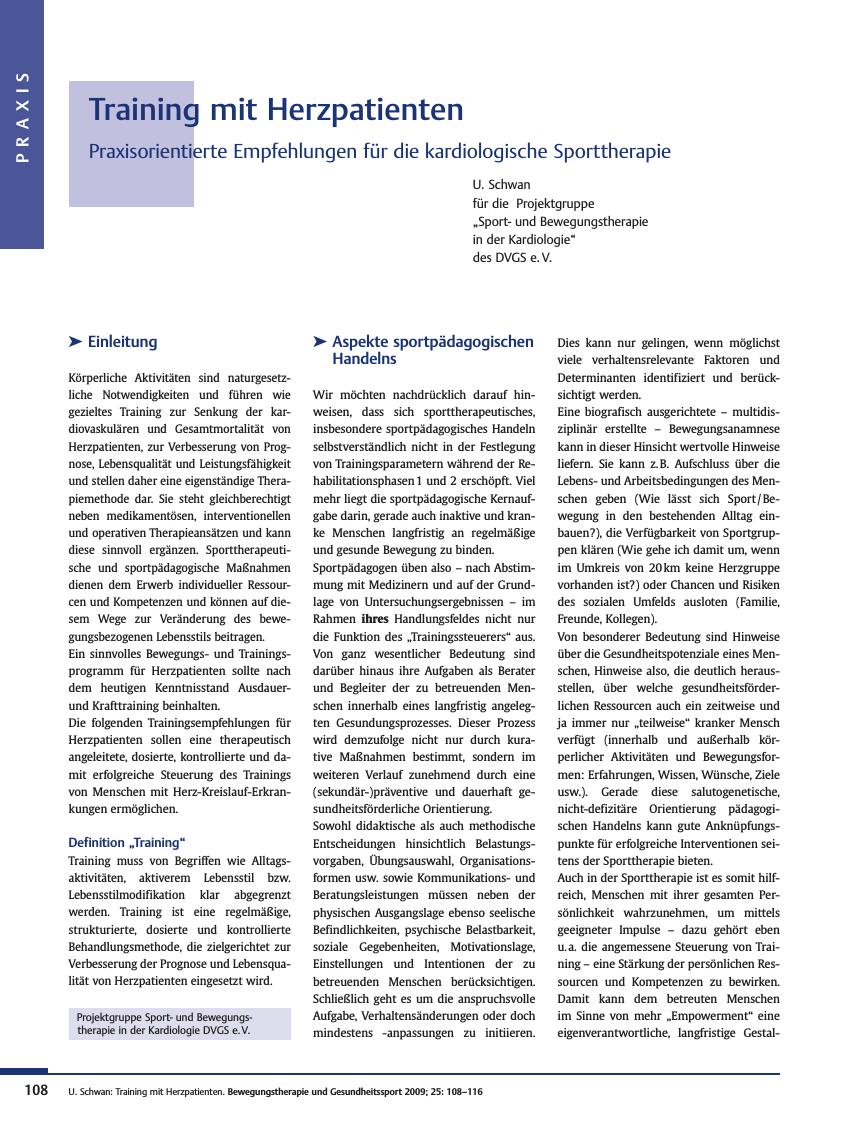 Vorschauseite 1: Training mit Herzpatienten