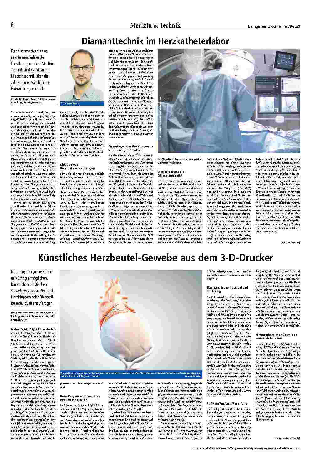 Vorschauseite 1: Diamanttechnik im Herzkatheterlabor