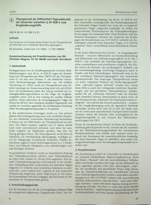 Vorschauseite 1: Therapierad als Hilfsmittel? Eigenaktivität als Scharnier zwischen § 33 SGB V und Eingliederungshilfe