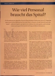 Vorschauseite 1: Wie viel Personal braucht das Spital?