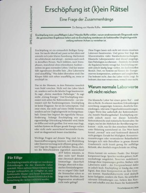 Vorschauseite 1: Erschöpfung ist (k)ein Rätsel Eine Frage der Zusammenhänge