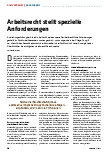 Vorschauseite 1: Arbeitsrecht stellt spezielle Anforderungen.