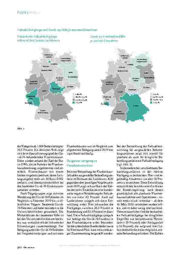 Vorschauseite 3: Auswertung Krankenhausversorgung in Pandemiezeiten