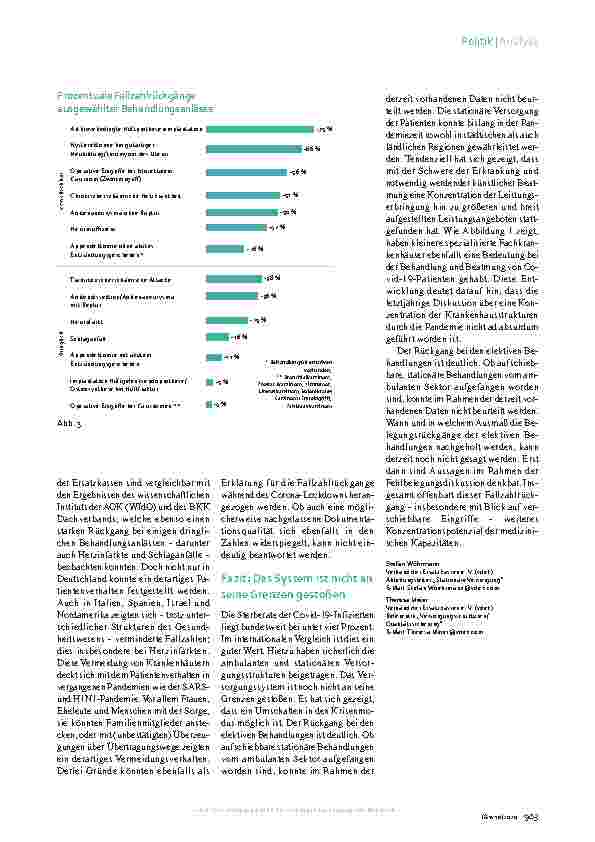 Vorschauseite 4: Auswertung Krankenhausversorgung in Pandemiezeiten