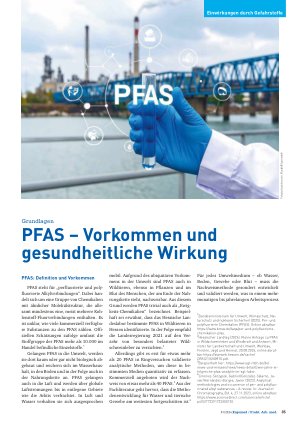 Vorschauseite 1: PFAS – Vorkommen und gesundheitliche Wirkung