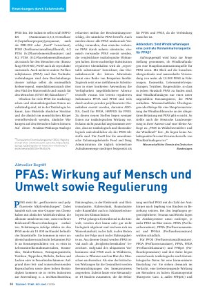 Vorschauseite 4: PFAS – Vorkommen und gesundheitliche Wirkung