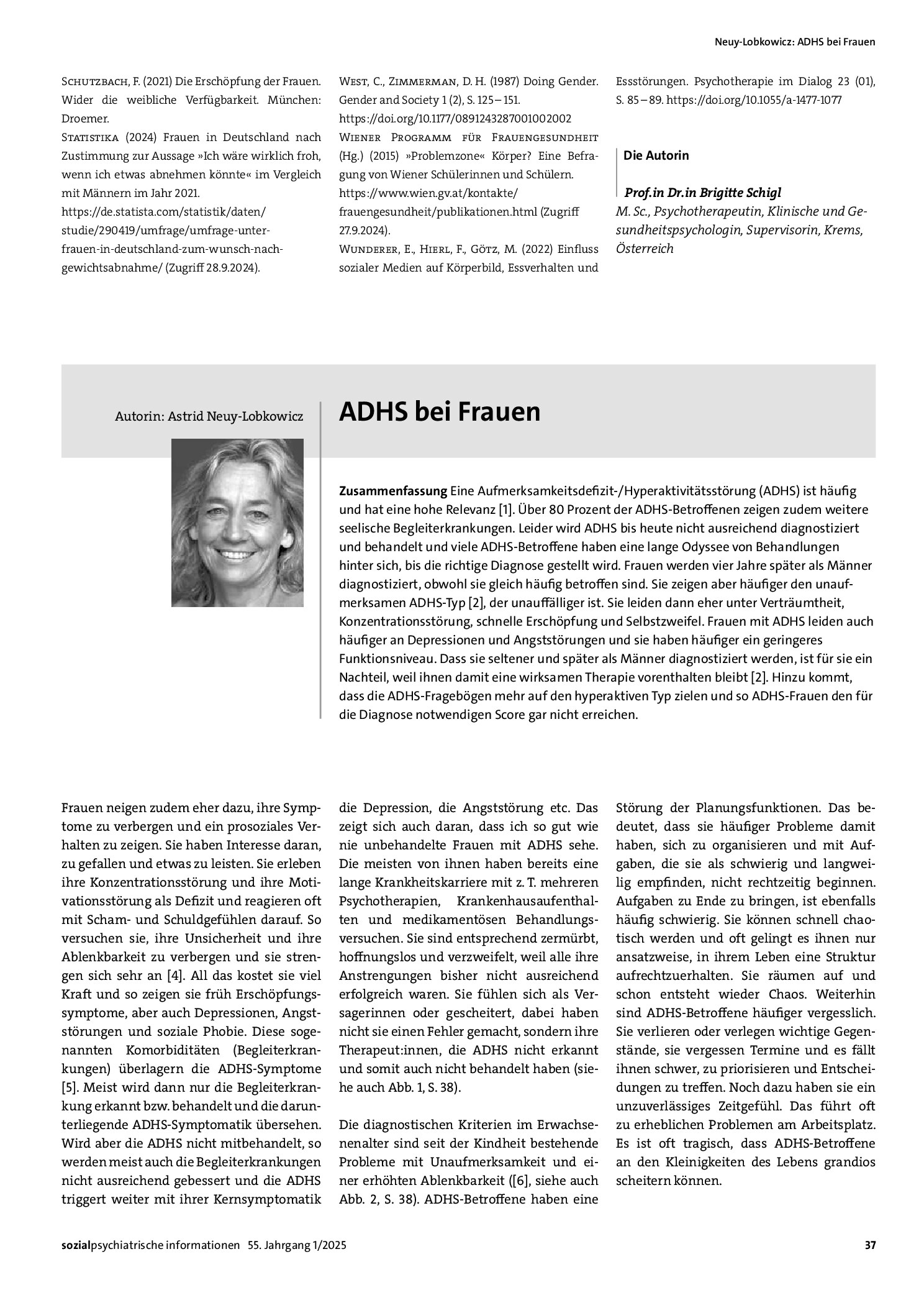 Vorschauseite 1: ADHS bei Frauen