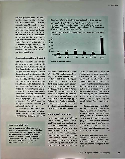 Vorschauseite 2: Wenig Wechselwillen auf dem Arbeitsmarkt