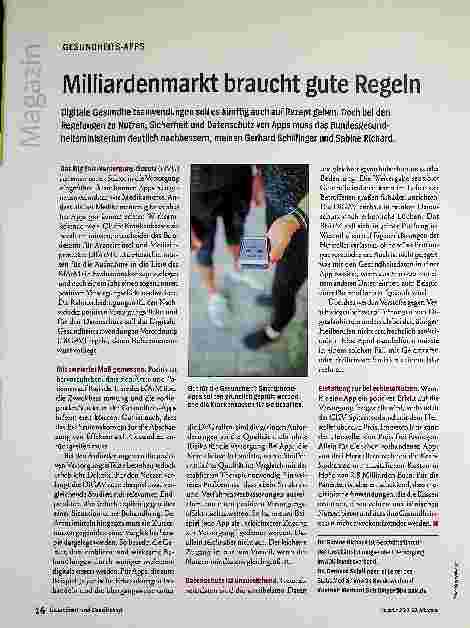 Vorschauseite 1: Milliardenmarkt braucht gute Regeln